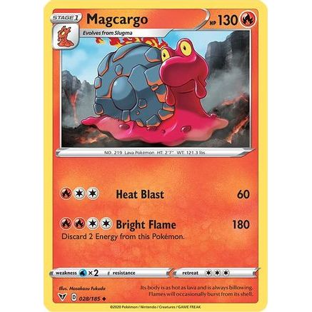 Magcargo 28/185 - SWSH04 Vivid Voltage Reverse Holofoil