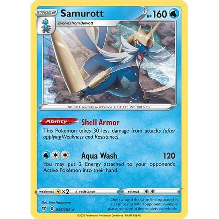 Samurott 35/185 - SWSH04 Vivid Voltage Reverse Holofoil