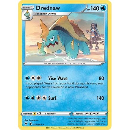 Drednaw 39/185 - SWSH04 Vivid Voltage Reverse Holofoil