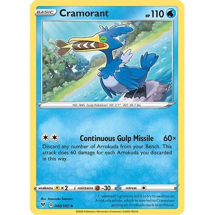 Cramorant 40/185 - SWSH04 Vivid Voltage Reverse Holofoil