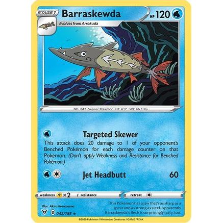Barraskewda 42/185 - SWSH04 Vivid Voltage Reverse Holofoil