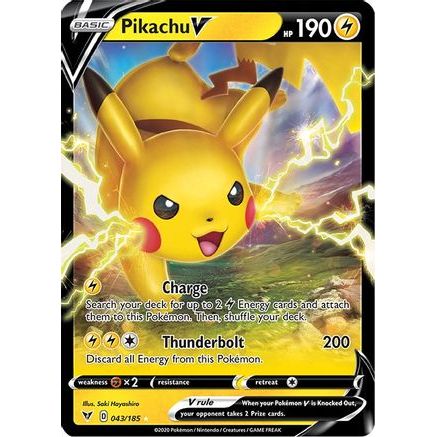 Pikachu V 43/185 - SWSH04 Vivid Voltage Holofoil