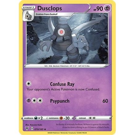 Dusclops 70/185 - SWSH04 Vivid Voltage Reverse Holofoil