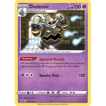 Dusknoir 71/185 - SWSH04 Vivid Voltage Reverse Holofoil