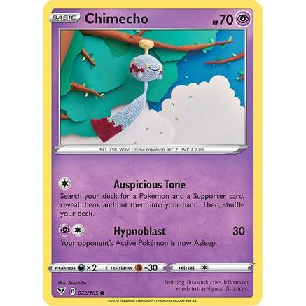 Chimecho 72/185 - SWSH04 Vivid Voltage