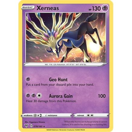 Xerneas 78/185 - SWSH04 Vivid Voltage Reverse Holofoil