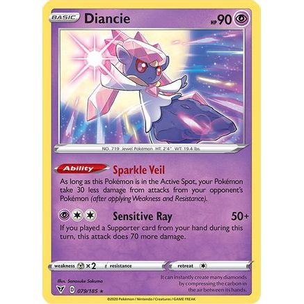Diancie 79/185 - SWSH04 Vivid Voltage Reverse Holofoil