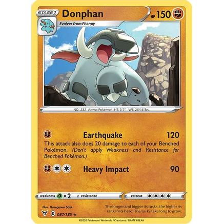Donphan 87/185 - SWSH04 Vivid Voltage Reverse Holofoil