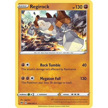 Regirock 89/185 - SWSH04 Vivid Voltage Reverse Holofoil