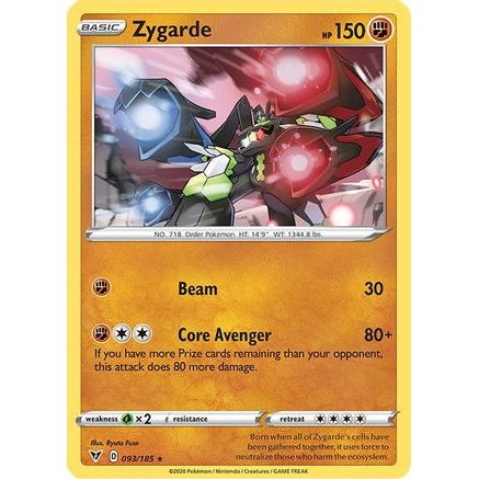 Zygarde 93/185 - SWSH04 Vivid Voltage Reverse Holofoil