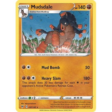 Mudsdale 97/185 - SWSH04 Vivid Voltage Reverse Holofoil