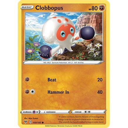 Clobbopus 100/185 - SWSH04 Vivid Voltage Reverse Holofoil