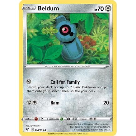 Beldum 116/185 - SWSH04 Vivid Voltage Reverse Holofoil