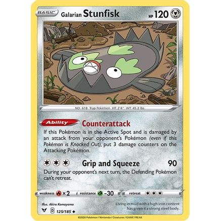 Galarian Stunfisk 125/185 - SWSH04 Vivid Voltage Reverse Holofoil