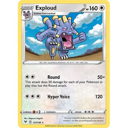 Exploud 137/185 - SWSH04 Vivid Voltage Reverse Holofoil