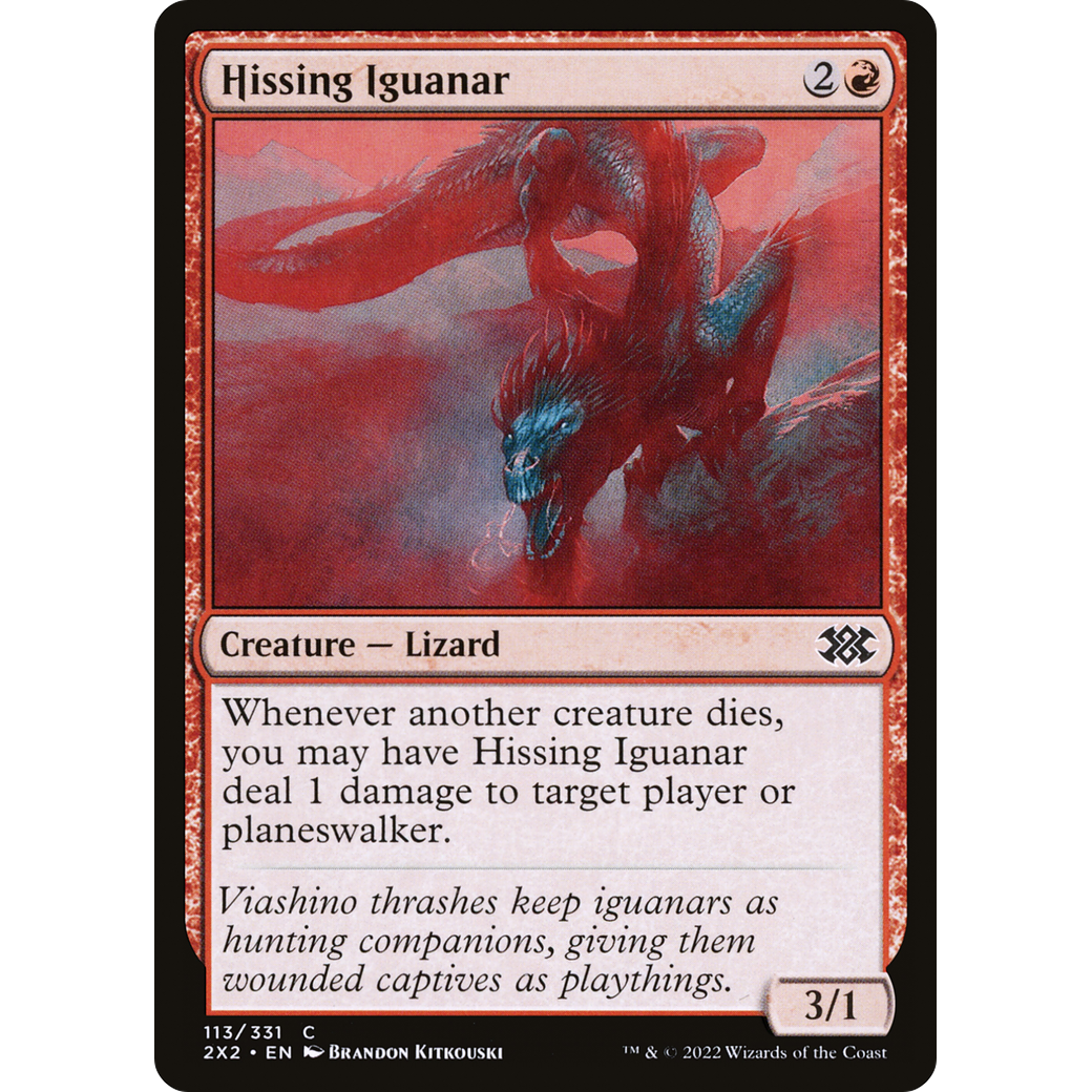 Hissing Iguanar (2X2-113) - Double Masters 2022 Foil