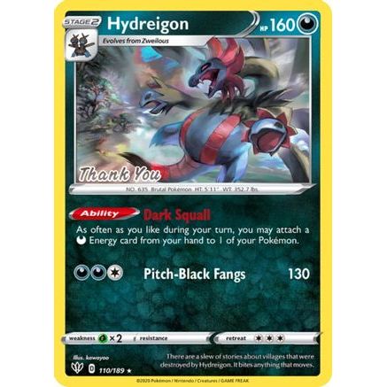 Hydreigon - 110/189 [Thank You] 110 - Miscellaneous Cards & Products Reverse Holofoil