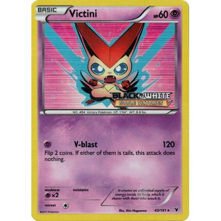 Victini - 43/101 (Prerelease) 43 - Black and White Promos Holofoil