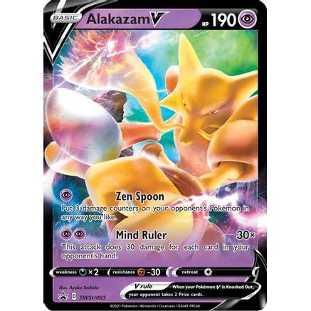 Alakazam V - SWSH083 SWSH083/307 - SWSH Sword & Shield Promo Cards Holofoil