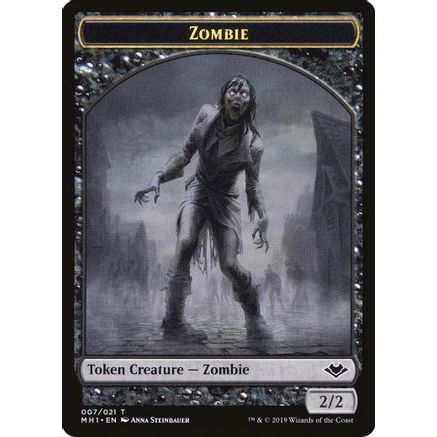 Zombie // Golem Double-Sided Token (MH1-7 // 18) - Modern Horizons
