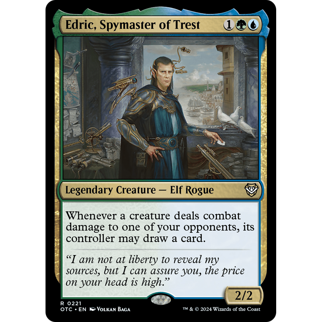 Edric, Spymaster of Trest (OTC-221) - Outlaws of Thunder Junction Commander