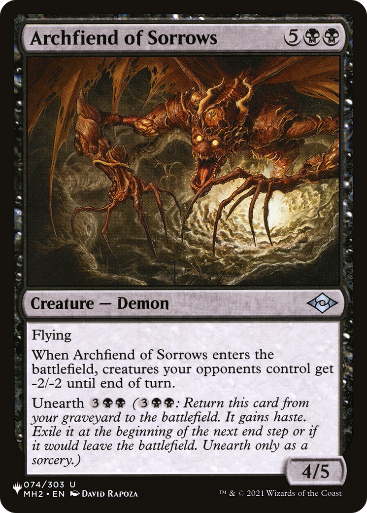 Archfiend of Sorrows (LIST-074/303) - The List