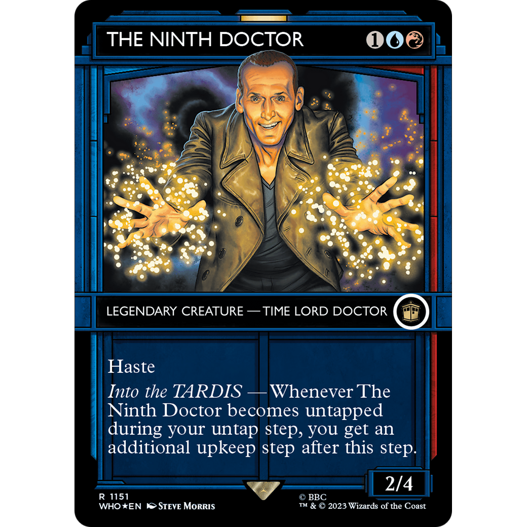 The Ninth Doctor (Showcase) (Surge Foil) (WHO-1151) - Doctor Who: (Showcase) (Borderless) Foil
