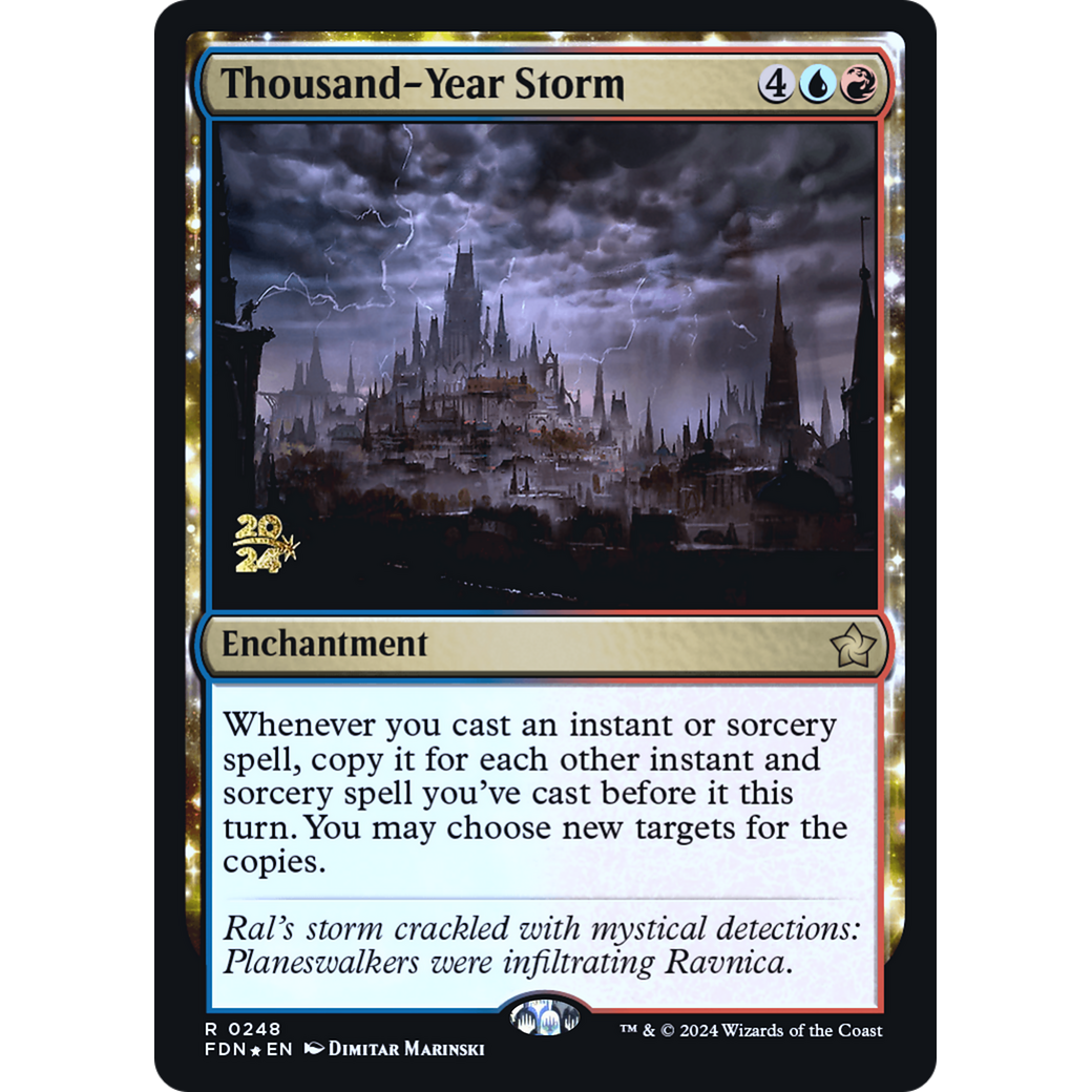 Thousand-Year Storm (PRE-248S) - Foundations Promos: (enchantment) Foil