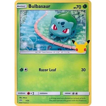 Bulbasaur - 1/25 1/25 - McDonalds 25th Anniversary Promos Holofoil