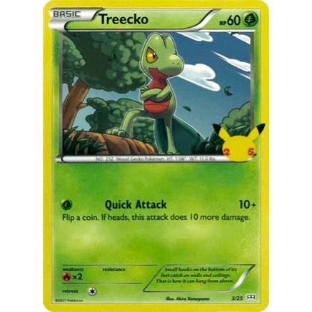 Treecko - 3/25 3/25 - McDonalds 25th Anniversary Promos