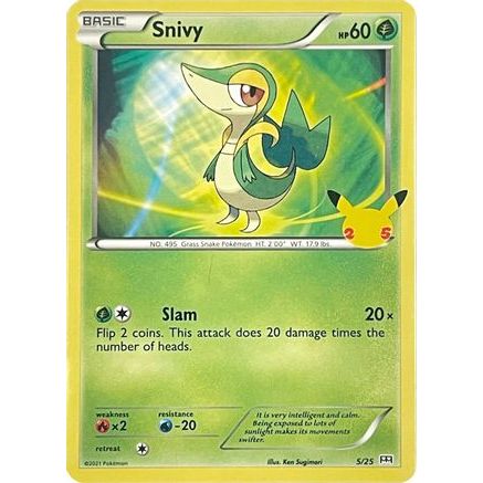 Snivy - 5/25 5/25 - McDonalds 25th Anniversary Promos