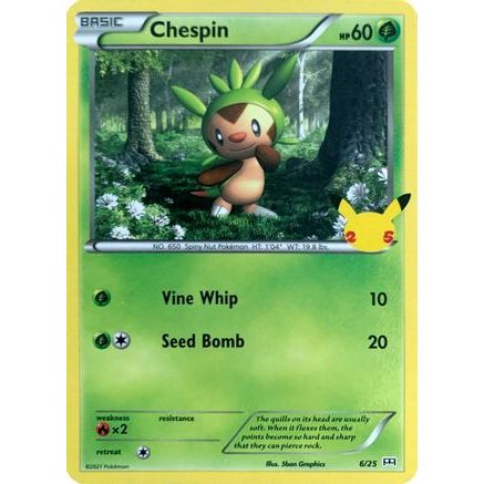 Chespin - 6/25 6/25 - McDonalds 25th Anniversary Promos