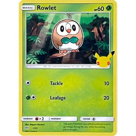 Rowlet - 7/25 7/25 - McDonalds 25th Anniversary Promos