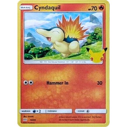 Cyndaquil - 10/25 10/25 - McDonalds 25th Anniversary Promos Holofoil