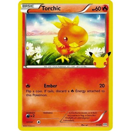 Torchic - 11/25 11/25 - McDonalds 25th Anniversary Promos Holofoil