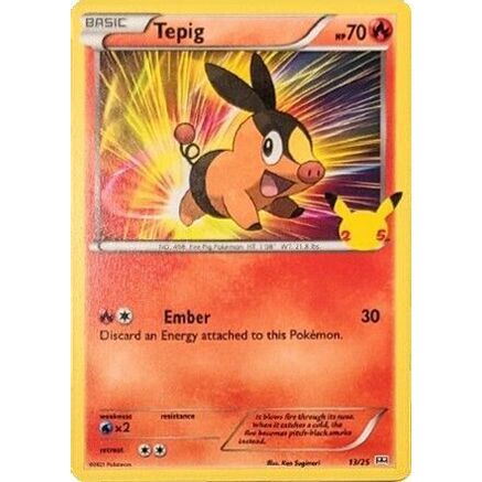 Tepig - 13/25 13/25 - McDonalds 25th Anniversary Promos Holofoil
