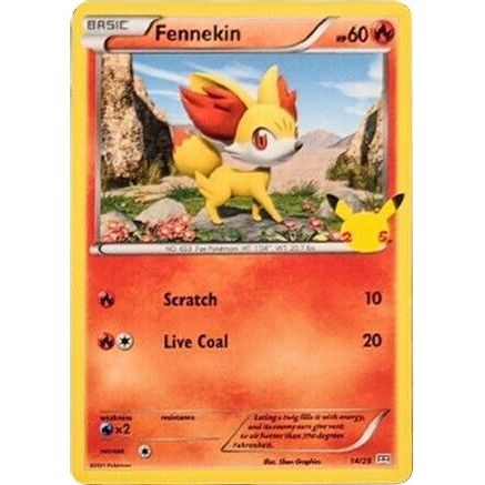 Fennekin - 14/25 14/25 - McDonalds 25th Anniversary Promos