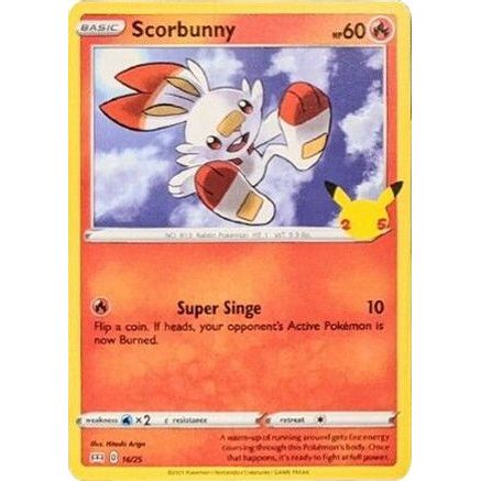 Scorbunny - 16/25 16/25 - McDonalds 25th Anniversary Promos