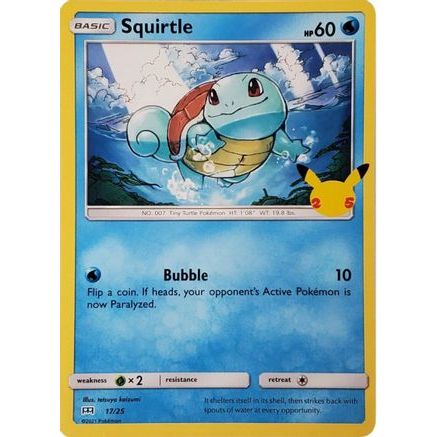 Squirtle - 17/25 17/25 - McDonalds 25th Anniversary Promos