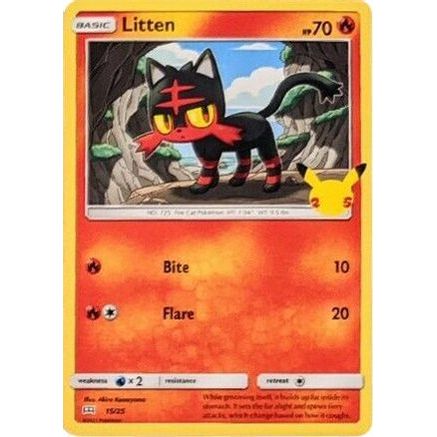 Litten - 15/25 15/25 - McDonalds 25th Anniversary Promos Holofoil