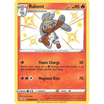 Raboot SV016/122 - Shining Fates Shiny Vault Holofoil