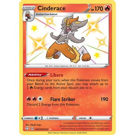Cinderace SV017/122 - Shining Fates Shiny Vault Holofoil