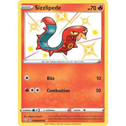 Sizzlipede SV018/122 - Shining Fates Shiny Vault Holofoil