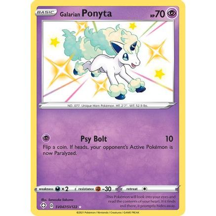Galarian Ponyta SV047/122 - Shining Fates Shiny Vault Holofoil