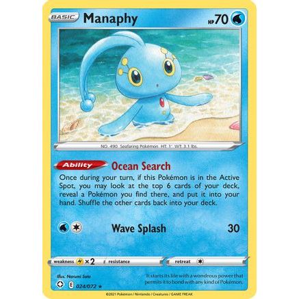 Manaphy 24/72 - Shining Fates Reverse Holofoil