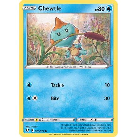 Chewtle 26/72 - Shining Fates Reverse Holofoil