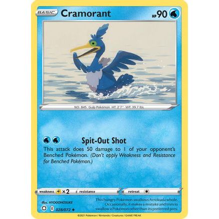 Cramorant 28/72 - Shining Fates Reverse Holofoil