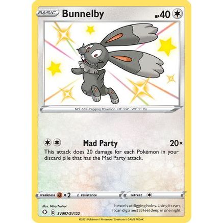 Bunnelby SV097/122 - Shining Fates Shiny Vault Holofoil