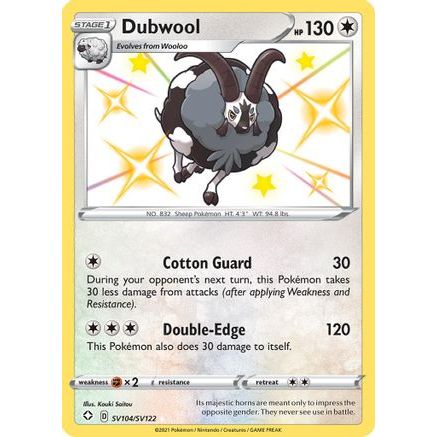 Dubwool SV104/122 - Shining Fates Shiny Vault Holofoil