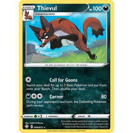 Thievul 48/72 - Shining Fates Reverse Holofoil
